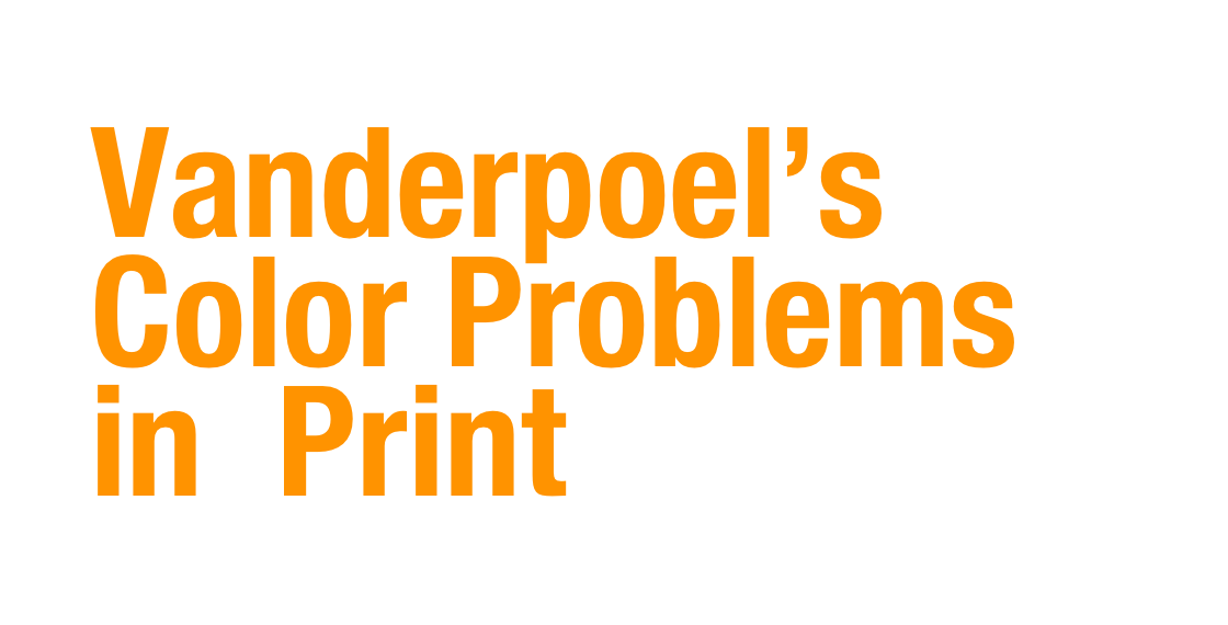 Vanderpoel’s Color Problems in  Print 